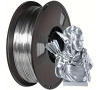 TEMU Filamento de PLA de plata de calidad de 1.75mm de diámetro 250g (0.55lb), precisión de +/-0.03mm, compatible con la mayoría de impresoras FDM y bolígrafos 3D
