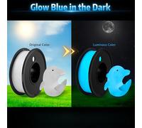 TEMU Filamento para impresora 3D a azul que en , material PLA azul , diámetro de 1.75 mm, peso de de 0.55 lb, fuerte adhesión y precisión de +/- mm, ideal para impresión 3D nocturna