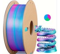 TEMU Filamento para Impresora 3D PLA Tricolor - Rosa, Azul Cielo & Verde | Calidad, Sin & Contracción | Suaves para Impresoras 3D & Bolígrafos | Carrete de 1kg (2.2lbs)