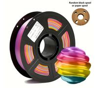 TEMU Filamento PLA para impresión 3D tricolor y , rollo pesa , adecuado para impresoras 3D FDM, material de impresión 3D PLA de 1.75 mm, filamento de impresión PLA