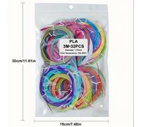 TEMU Filamento PLA para Lápiz de Impresión 3D de 32 Colores, 10 pies de color, un total de 320 pies, en colores aleatorios.