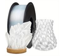 TEMU Filamento PLA Transparente para Impresión 3D, 1.75 mm de Diámetro, 250 Gramos/0.55 Lbs, Compatible con la Mayoría de las Impresoras 3D FDM