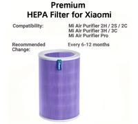 TEMU Filtro HEPA de repuesto M8R-FLH para purificador de aire Xiaomi, con diseño de triple capa y activado, compatible con los modelos de purificador de aire Mi 1, 2, 2C, 2H, 2S, 3, 3C y 3H Pro