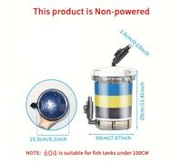 TEMU Filtro Silencioso para Acuario, Sin Fuente de Alimentación, con de Agua de 16 mm de PVC, Diseñado para de Agua y con una Capacidad de 55 Galones