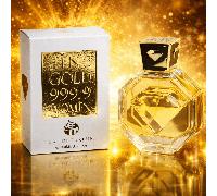 TEMU Fine Gold 999.9 Women Eau de Parfum para Mujer 100 ml Oriental y Envolvente Vaporizador Spray Frasco Facetado con Detalles Dorados Presentación Ideal para Regalo
