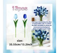 TEMU Flores artificiales, tulipanes artificiales de , combinación azul cielo, hermosamente elegantes. Adecuadas para el hogar, patios exteriores, festivales y decoraciones de fiestas. Sin