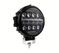 TEMU Foco LED para coche de 7 pulgadas con 15 luces redondas de , delantero, luz diurna, luz de giro, luz de parachoques delantero modificada, luz de techo para trabajo, sin batería