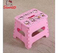 TEMU Folding Step Stool - Portable Plastic Squares Design, Durable Collapsible Stool with Handle, No Wood, Non-Electric, for Home Use by Sanrio