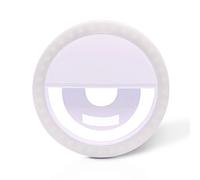 TEMU Forma de rostro circular Iluminación facial, lente gran , luz de relleno frontal de 0,5, luces LED, batería recargable de polímero de litio / uso USB, para uso interior
