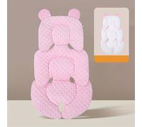 TEMU Forro de asiento de coche de cara y para bebés y niños pequeños, cojín de ajuste universal, fibra de poliéster, rosa/azul, para cochecitos, sillas altas y viajes, edades 0-6 años