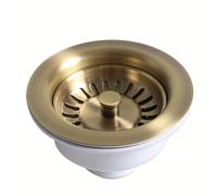 TEMU Fregadero de agua 114MM Downcomer Chapado en Cobre Colador Nostálgico PVD Additions Desagüe con Tapón Adecuado para de Fregadero 83-90Mm XK223C035
