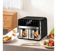 TEMU Freidora de Aire 6.2L 8L Cesta/9L Diseño de Cesta, 8 Menús Preconfigurados Táctiles, Fácil de Limpiar, y Sin Aceite, Ideal para Reuniones Familiares y Uso en la Cocina