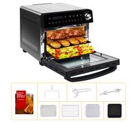 TEMU Freidora de Aire Caliente 14 L Airfryer Horno Mini XXL, Horno Mini 1800 W con 11 Programas y Pantalla LED, 7 Accesorios Incluyendo Rosticería y Libro de Recetas