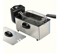 TEMU Freidora Eléctrica Grande de 3L | Control de la del Aceite, Diseño de Cesta Conveniente y , Acero Inoxidable, Ideal para Fiestas y Días Festivos, 220V-240V