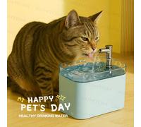 TEMU Fuente de Agua Automática para Gatos con Alimentación USB, Bebedero Circulante en Formato Ducha para Perros y Gatos, Grifo Grande Inoxidable & Filtro - Hidratante Reciclado e