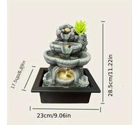 TEMU Fuente de Agua de 3 Niveles para Exterior/Interior con Bomba - Autónoma de de 11.2" , de Resina Duradera de 3 Niveles para Jardín, Patio, , Decoración - Fácil Montaje, Bomba