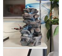 TEMU Fuente de mesa LED de roca de capas, interior y bebedero, para la decoración de jardines de y verano, que la para la meditación y la relajación: una decoración ideal para y oficinas