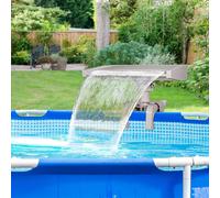 TEMU Fuente de piscina relajante] relajante de fuente de piscina | para piscinas de superficie, accesorio de sujeción de de piscina, ancho ajustable se a varios marcos (beige)