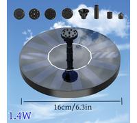 TEMU Fuente Exterior con Energía Solar y 4 Boquillas Intercambiables - Bomba de Agua de Calidad para Piscinas, , Acuarios y Estanques - Circular y Tuberías para una Instalación Fácil