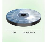 TEMU Fuente Solar, Fuente de Baño para Pájaros, Bomba de Fuente Solar con Panel de Vidrio Mejorado, Adecuada para Piscina, Jardín, Estanque, Fuente Solar Exterior