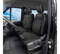 TEMU Fundas de Asiento de Cuero Sintético 2+1 | Ajuste Universal, Diseño Moderno, Lavables a Máquina, Relleno de Esponja