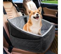 TEMU Fundas de Asiento para Perro de Peluche - Asiento Ergonómico con Arnés de Seguridad, Respaldo Antideslizante y Acolchado para Viajes en Auto