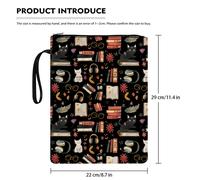 TEMU Fundas de libro con temática de gato , protector de blanda, para libros, bolsa multifuncional lavable y almacenamiento para , profesores y amantes del libro