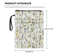 TEMU Fundas de libros con cremallera temática floral, protector para rústica, , bolsa multifuncional lavable para almacenamiento de libros, ideal para escuelas, y amantes de la lectura