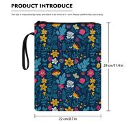 TEMU Fundas de libros temáticas florales coloridas con cremallera, protector para rústica, bolsa multifuncional lavable y organizadora, ideal para , profesores y amantes de los libros