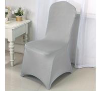 TEMU Fundas de silla elásticas blancas de cobertura total todo en uno para hotel, boda y banquete, 140 GSM