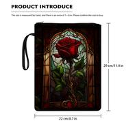 TEMU Fundas para libros con estampado de rosas, protector de blanda, multifuncional lavable y bolsa de almacenamiento, ideal para , profesores y amantes de los libros