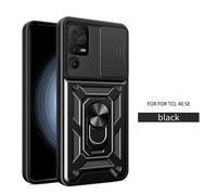 TEMU Fundas para TCL 40 SE 4G con Cubierta Deslizante Integrada para Lente de Cámara, Capa Antigolpes Resistente y Soporte Giratorio de 360°