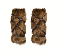 TEMU Fur Leggings, Cubiertas de Botas, Calentadores de Piernas, Accesorios de Disfraces de Halloween, Requisitos de Cosplay Medieval LARP Renacentista, Elección ideal para Regalos