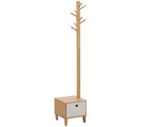 TEMU Gabinete de almacenamiento HOMCOM con perchero, cajón y , estilo , poliéster, , madera de bambú