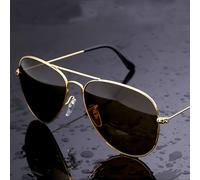 TEMU Gafas de moda de puente para hombres y mujeres - Gafas de moda metálicas con reflejo de rana, dorado y lentes marrones oscuros, material de PC elegante, perfectas para uso casual, gafas