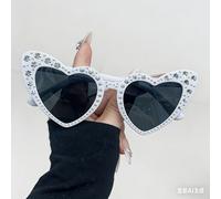 TEMU Gafas de moda para mujer estilo bling con electrochapado y diamantes, accesorio de tendencia para reuniones festivas, con diamantes brillantes