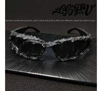 TEMU Gafas de personalidad de vanguardia con decoraciones de resina estética (productos hechos a aleatorios, par difiere de las imágenes, compra con precaución si te ).