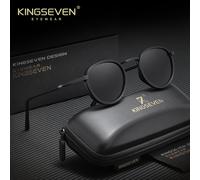 TEMU Gafas Redondas Ultra-Hot KINGSEVEN, con Diseño Minimalista y Calidad, Se Perfectamente a , y Pueden Atraer la Atención, Ya sea para a Día o para Fiestas