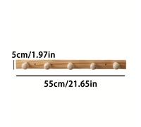 TEMU Gancho de Almacenamiento para Sombreros de Madera Sólida Colgante de Pared, Perchero para Puerta Trasera