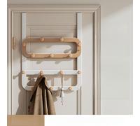 TEMU Gancho para Puerta de Fácil Instalación - Almacenamiento Versátil para Múltiples Artículos, Acabado Metálico con Recubrimiento en Polvo, para la Organización y Decoración del Hogar