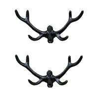 TEMU Ganchos de Pared Forma de Astas de en Hierro Fundido, Decoración para Interiores y Exteriores, Estilo Granja Chic para Abrigos, Toallas y Llaves