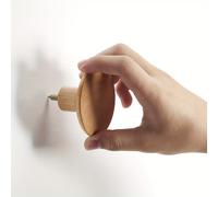 TEMU Ganchos de Pared Modernos de Madera Sin Taladro, Ganchos para Abrigos, Ropa, Bolsos y Sombreros, Montaje en Pared