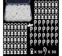 TEMU Ganchos para Cortinas - Clips de Plástico para Cortinas de Ducha, Cortinas de Puerta y Cortinas de Ventana
