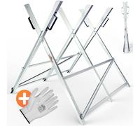 TEMU GARDEBRUK® Caballete para cortar Leña Motosierras Serrar Troncos Plegable Capacidad 150Kg Metal Galvanizado