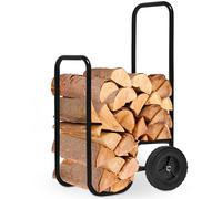 TEMU GARDEBRUK® Carro de Grande 105X56X45Cm 80 Kg Carrito de de Acero Cesta de Carro de Madera Transportador Negro