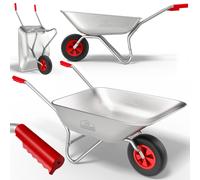 TEMU GARDEBRUK® de Obra Acero Galvanizado Carga 100Kg 80L Herramienta para Jardinería Construcción