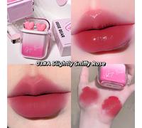 TEMU Gege Bear Velvet Matte Lip Glaze Duo - Lápiz labial de larga duración y fácil de aplicar con acabado mate y , rosa a , para uso diario, , lápiz labial.