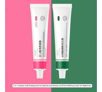 TEMU Gel de ácido azelaico y de ácido salicílico Crema Duo, 50ml uno - Fórmula hipoalergénica y no pegajosa para los tipos de piel, limpieza profunda y humectación, uso y nocturno