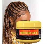 TEMU Gel de trenzado de fuerte duración para estilos lisos y definidos - Fórmula hidratante con aloe vera y aceite de ricino - Sostén no ni se deshace - para trenzas, trenzas y trenzas