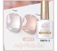 TEMU Gel de uñas transparente de 10ml de color, rosa nude semi-transparente
